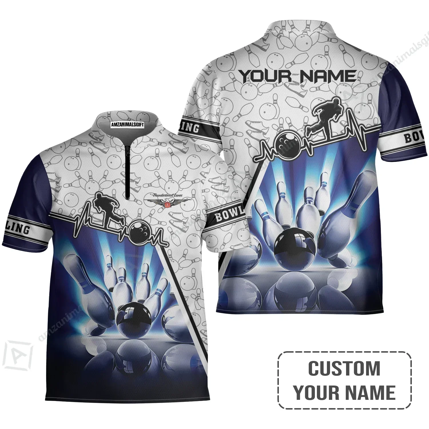 Customized Name Bowling Sweatshirts, Thunderbowl Lanes Unique Bowling Shirt For Men Women, Perfect Gift For Bowling Lovers, Bowlers - Image 5