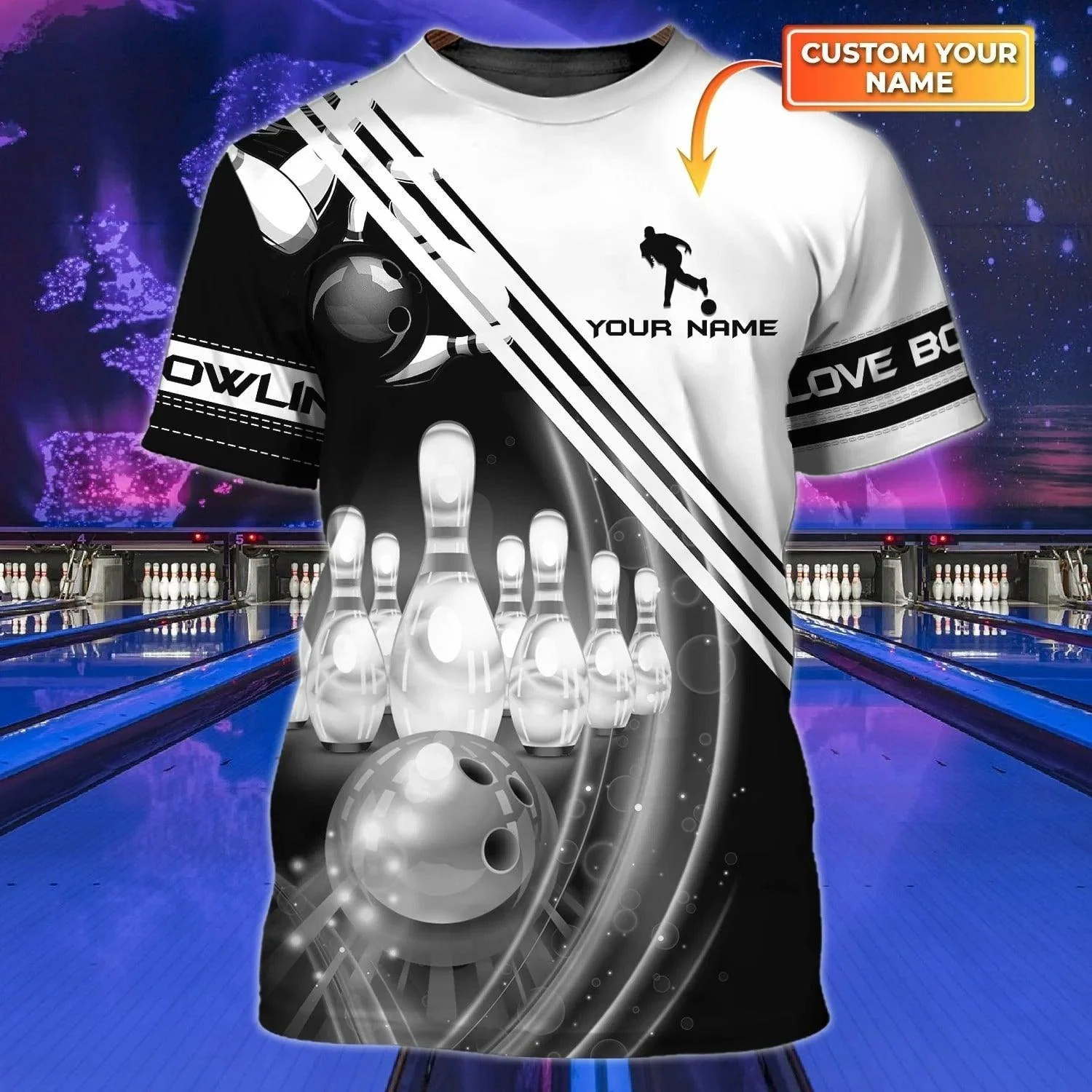 Customized Name Bowling T Shirt, Personalized Bowling National Day Gift Bowling Player Uniforms For Men And Women - Best Gift For Bowling Lovers - Image 8