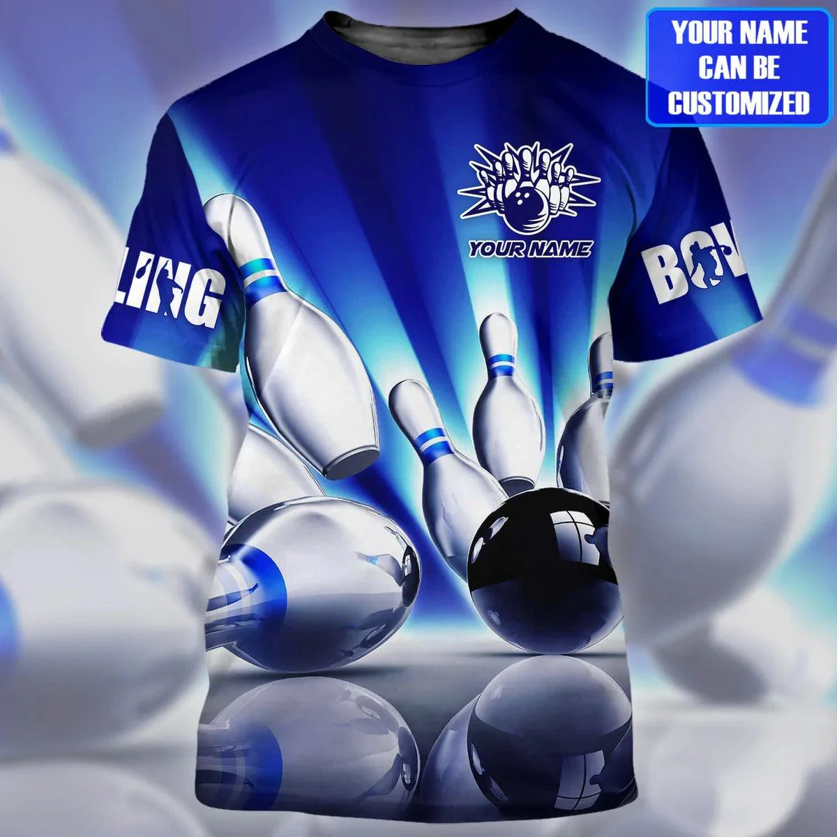 Customized Name Bowling T Shirt, Personalized Bowling Shirt For Men And Women - Gift For Bowling Player, Bowling Lovers