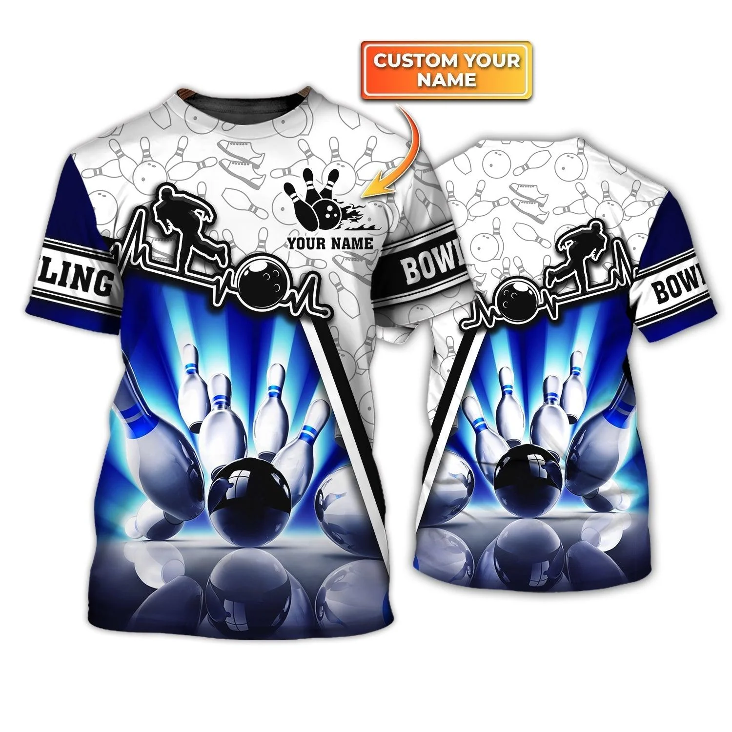 Customized Name Bowling T Shirt, Personalized Bowling T Shirt, Bowling Dad Shirts - Perfect Gift For Men, Bowlers, Bowling Team