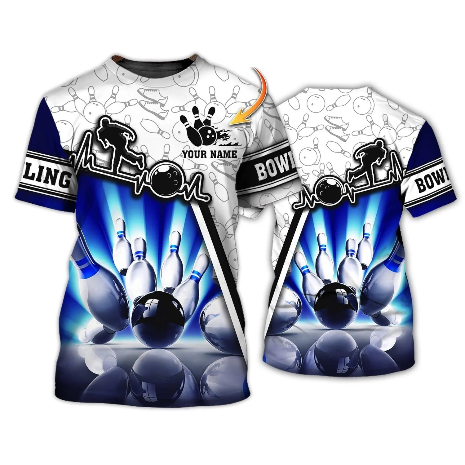 Customized Name Bowling T Shirt, Personalized Bowling T Shirt, Bowling Dad Shirts - Perfect Gift For Men, Bowlers, Bowling Team - Image 2