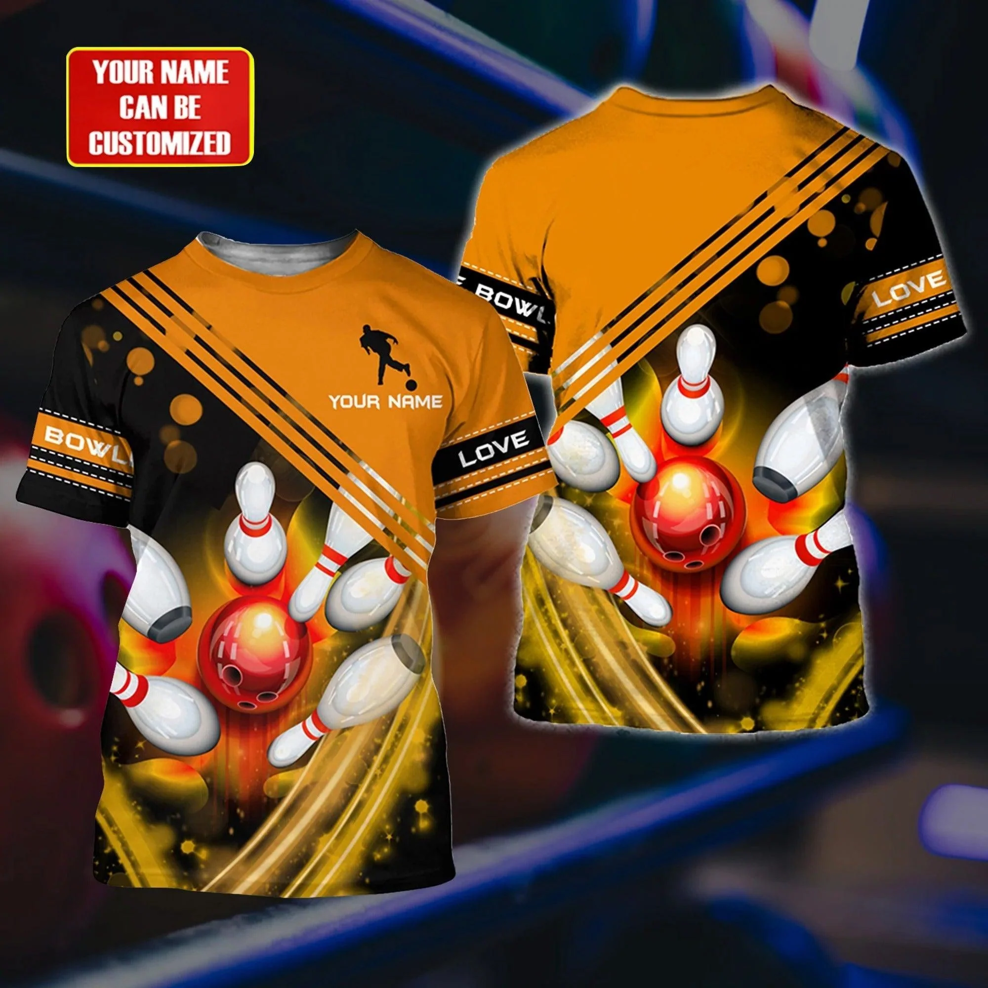 Customized Name Bowling T Shirt, Present To Bowling Team Players Uniform - Perfect Gift For Bowling Lovers, Bowlers