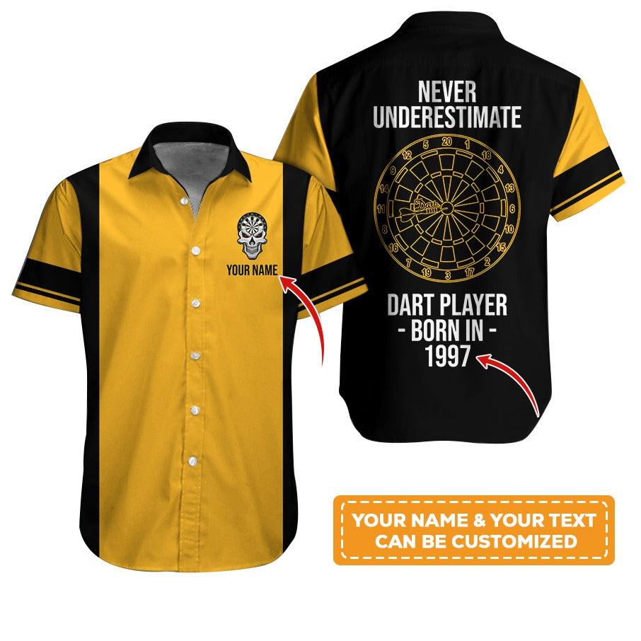 Customized Name Darts Hawaiian Shirt, Personalized Birth Years Retro Darts Hawaiian Shirts - Gift For Darts Lovers, Darts Players Uniforms - Image 4
