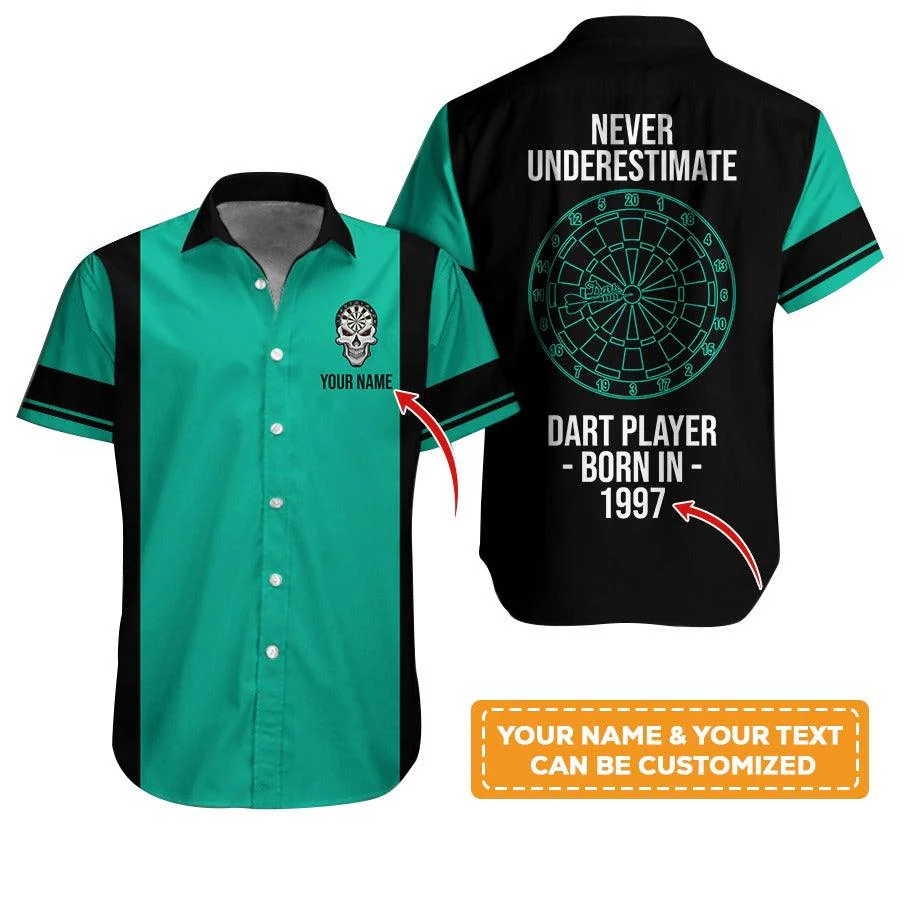 Customized Name Darts Hawaiian Shirt, Personalized Birth Years Retro Darts Hawaiian Shirts - Gift For Darts Lovers, Darts Players Uniforms - Image 7