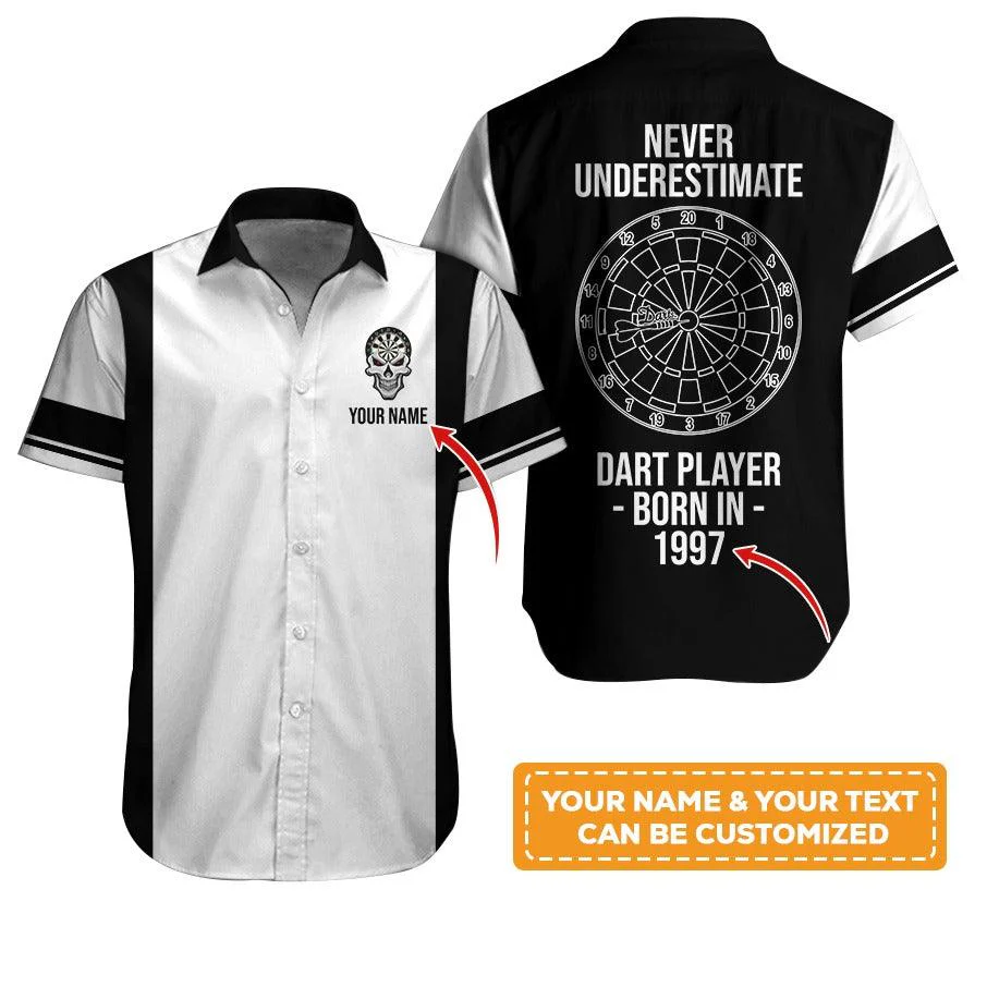 Customized Name Darts Hawaiian Shirt, Personalized Birth Years Retro Darts Hawaiian Shirts - Gift For Darts Lovers, Darts Players Uniforms - Image 8
