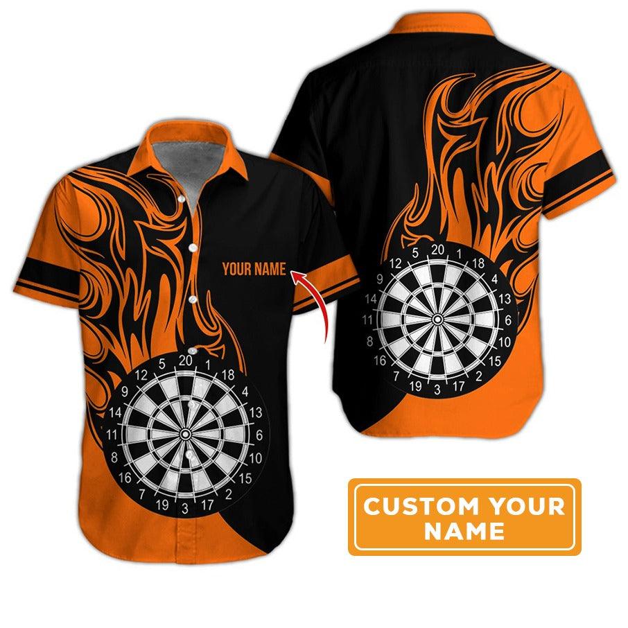 Customized Name Darts Hawaiian Shirt, Personalized Dartboard Hawaiian Shirts For Summer - Gift For Darts Lovers, Darts Players Uniforms - Image 11