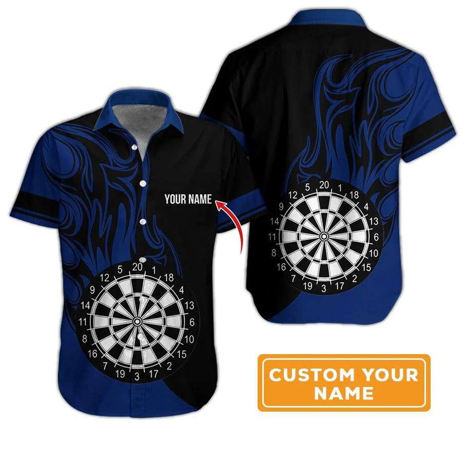 Customized Name Darts Hawaiian Shirt, Personalized Dartboard Hawaiian Shirts For Summer - Gift For Darts Lovers, Darts Players Uniforms - Image 5