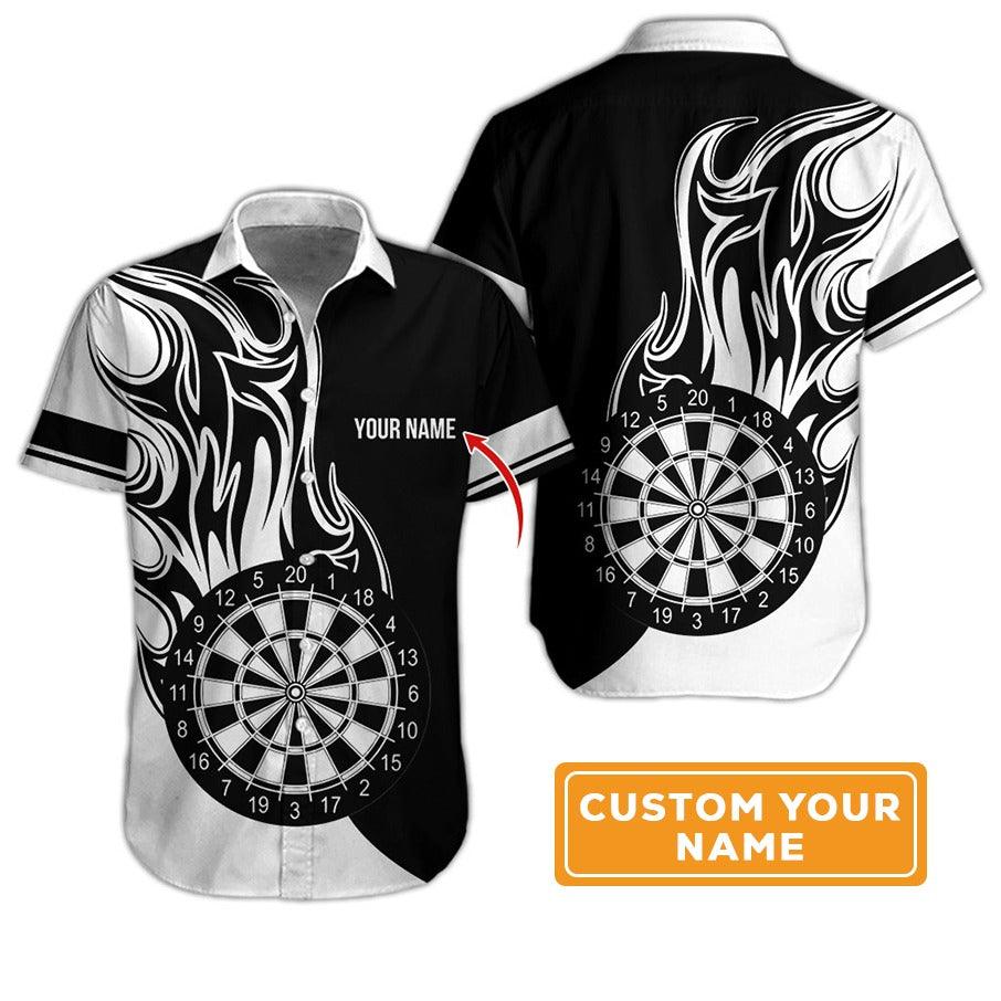 Customized Name Darts Hawaiian Shirt, Personalized Dartboard Hawaiian Shirts For Summer - Gift For Darts Lovers, Darts Players Uniforms - Image 6