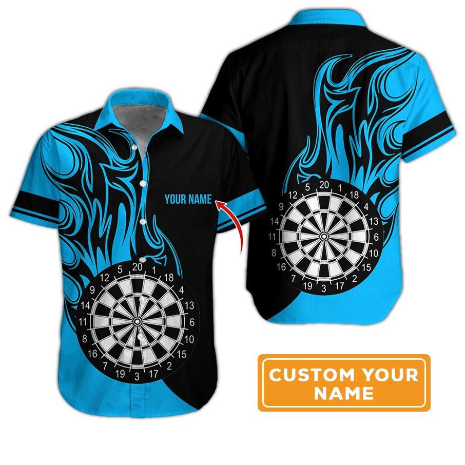 Customized Name Darts Hawaiian Shirt, Personalized Dartboard Hawaiian Shirts For Summer - Gift For Darts Lovers, Darts Players Uniforms - Image 9