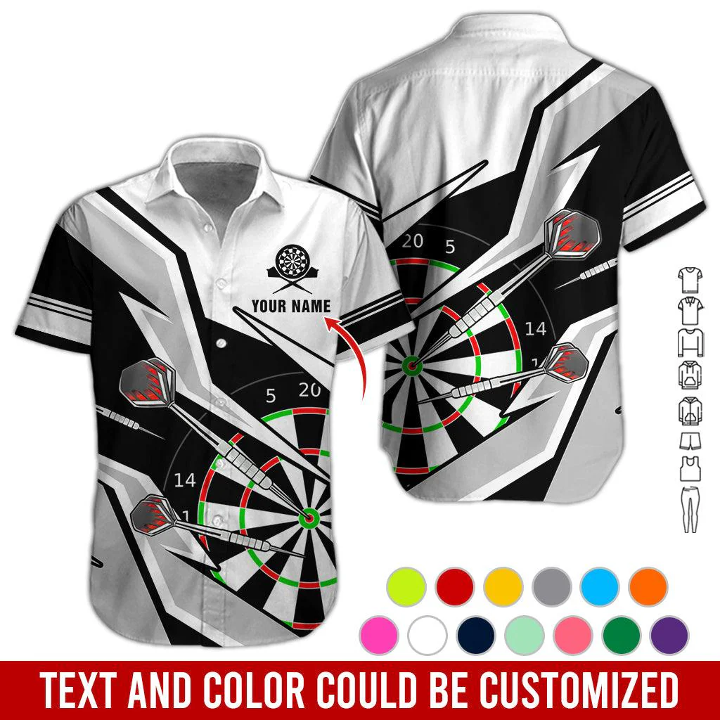 Customized Name Darts Hawaiian Shirt, Personalized Name Darts Hawaiian Shirts - Gift For Darts Lovers, Darts Players Uniforms - Image 4