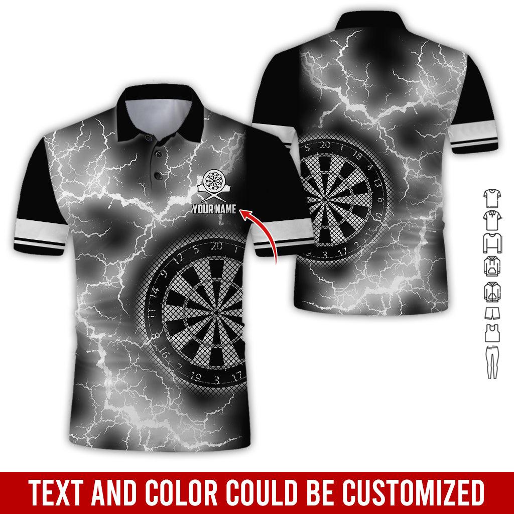 Customized Name Darts Polo Shirt, Darts Thunder Lightning Personalized Darts Polo Shirt For Men - Perfect Gift For Darts Lovers, Darts Players - Image 10