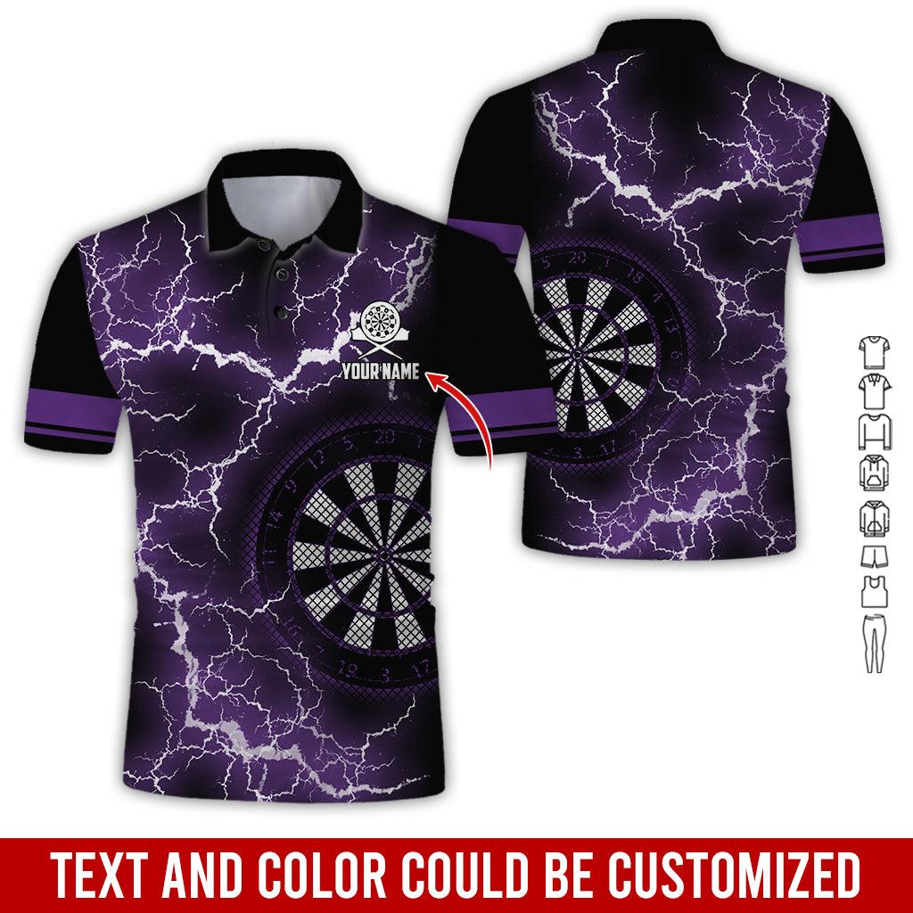 Customized Name Darts Polo Shirt, Darts Thunder Lightning Personalized Darts Polo Shirt For Men - Perfect Gift For Darts Lovers, Darts Players - Image 12