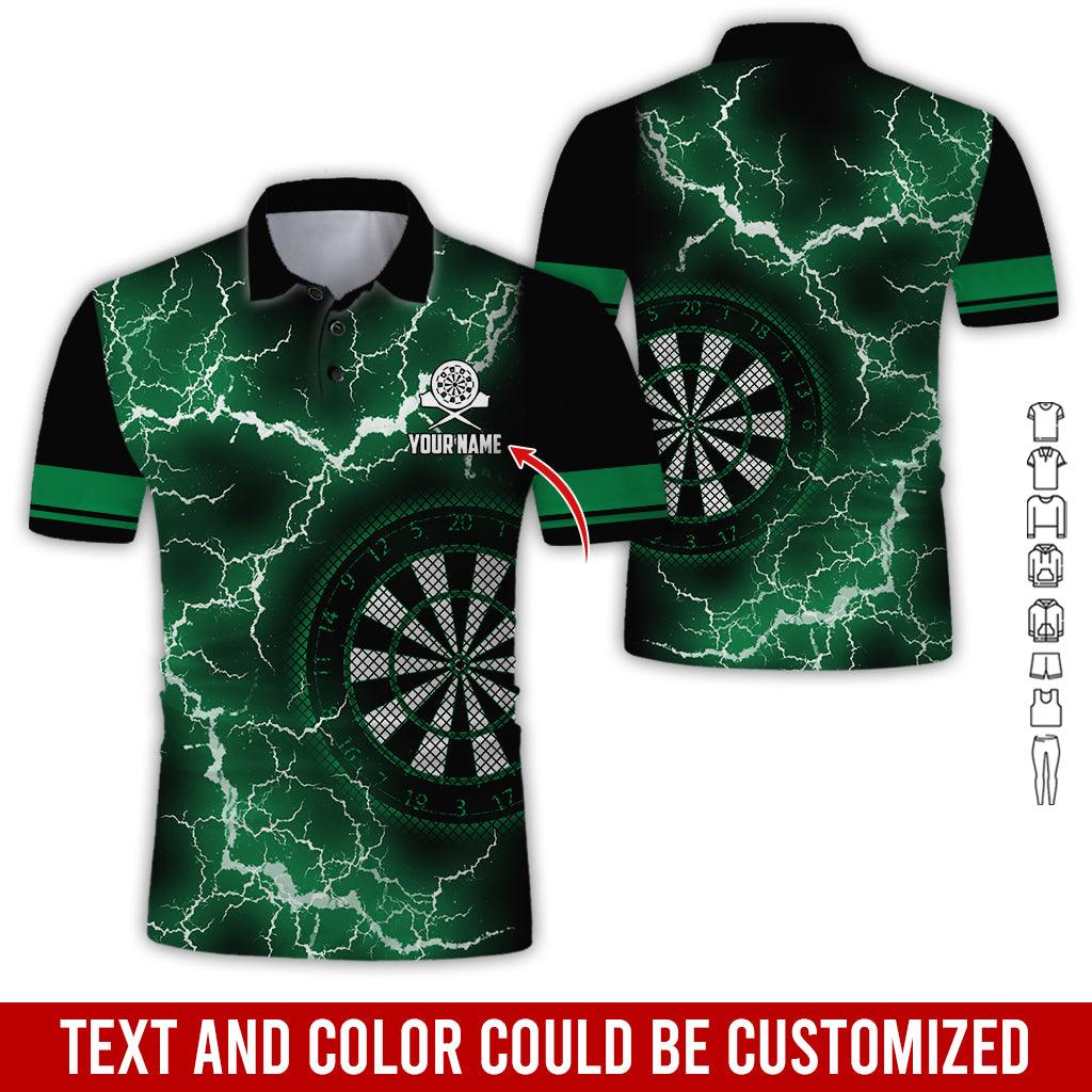 Customized Name Darts Polo Shirt, Darts Thunder Lightning Personalized Darts Polo Shirt For Men - Perfect Gift For Darts Lovers, Darts Players - Image 4