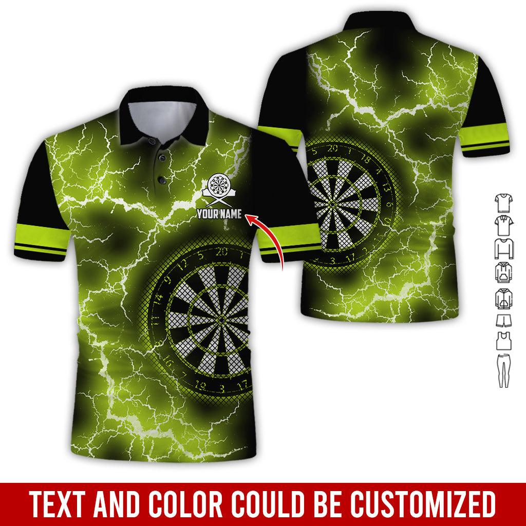 Customized Name Darts Polo Shirt, Darts Thunder Lightning Personalized Darts Polo Shirt For Men - Perfect Gift For Darts Lovers, Darts Players - Image 5