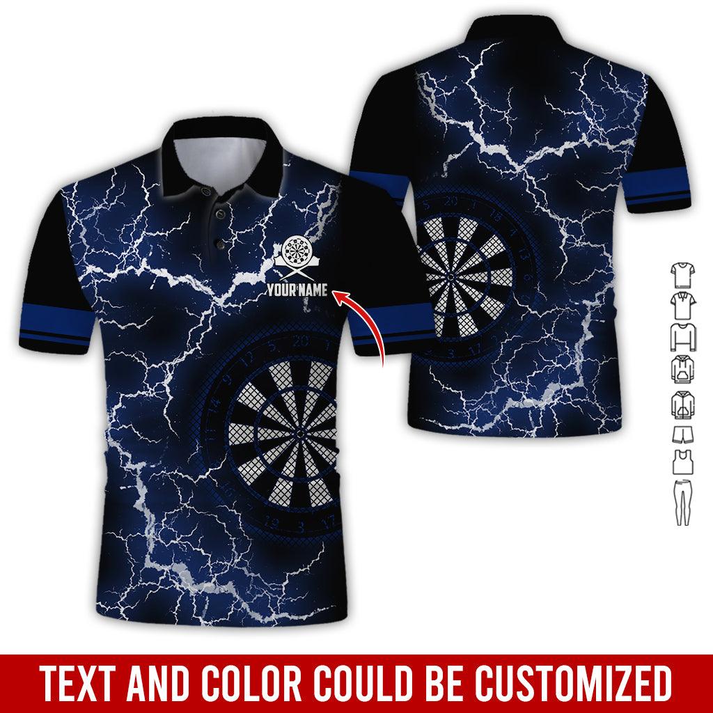 Customized Name Darts Polo Shirt, Darts Thunder Lightning Personalized Darts Polo Shirt For Men - Perfect Gift For Darts Lovers, Darts Players - Image 6