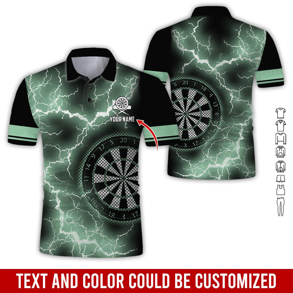 Customized Name Darts Polo Shirt, Darts Thunder Lightning Personalized Darts Polo Shirt For Men - Perfect Gift For Darts Lovers, Darts Players - Image 9