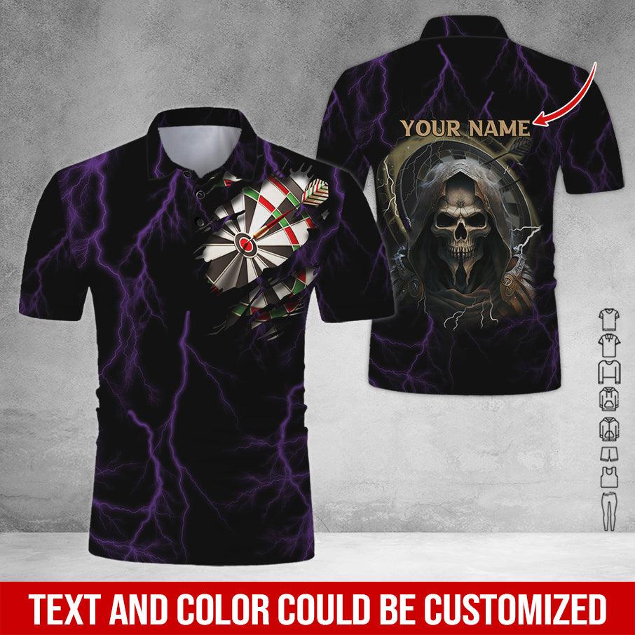 Customized Name Darts Polo Shirt, Personalized Name Darts And Grim Reaper Polo Shirt For Men - Perfect Gift For Darts Lovers, Darts Players - Image 10