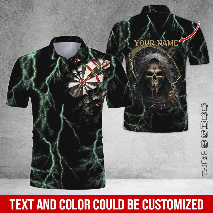 Customized Name Darts Polo Shirt, Personalized Name Darts And Grim Reaper Polo Shirt For Men - Perfect Gift For Darts Lovers, Darts Players - Image 12