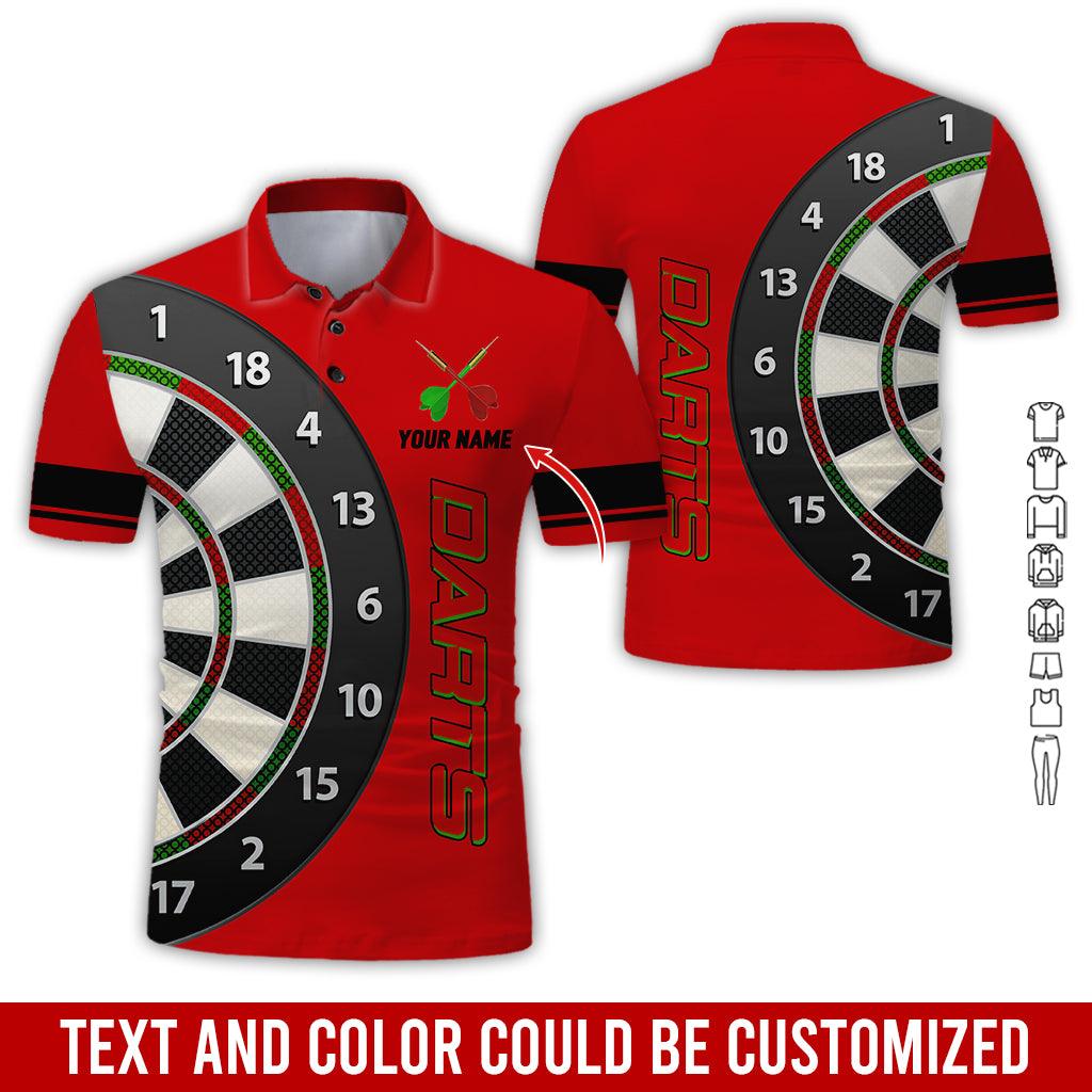 Customized Name Darts Polo Shirt, Personalized Name Darts Is My Love Polo Shirt For Men - Perfect Gift For Darts Lovers, Darts Players