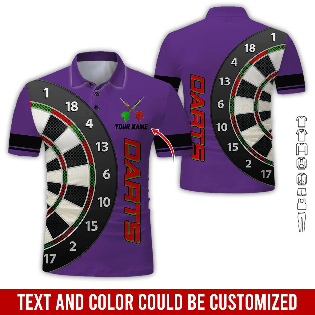 Customized Name Darts Polo Shirt, Personalized Name Darts Is My Love Polo Shirt For Men - Perfect Gift For Darts Lovers, Darts Players - Image 12