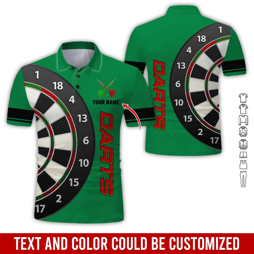 Customized Name Darts Polo Shirt, Personalized Name Darts Is My Love Polo Shirt For Men - Perfect Gift For Darts Lovers, Darts Players - Image 7
