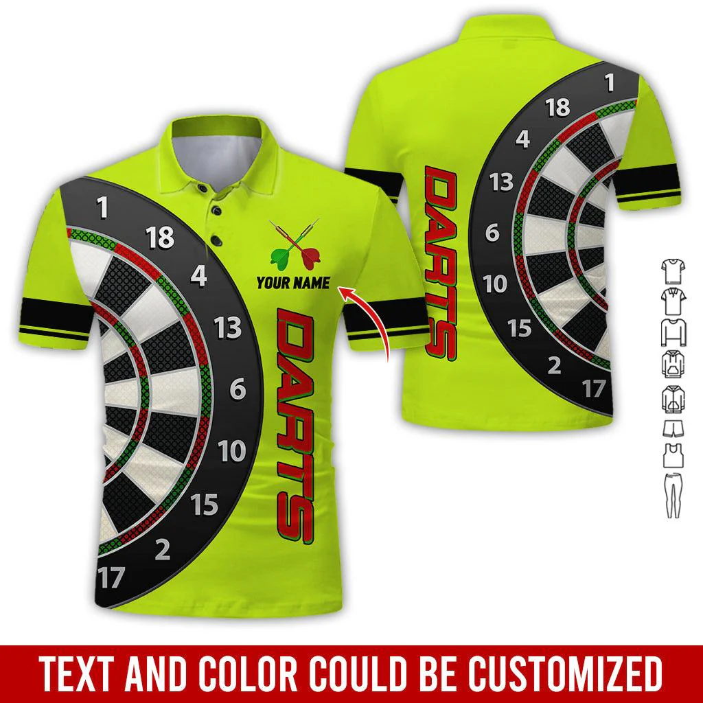 Customized Name Darts Polo Shirt, Personalized Name Darts Is My Love Polo Shirt For Men - Perfect Gift For Darts Lovers, Darts Players - Image 8