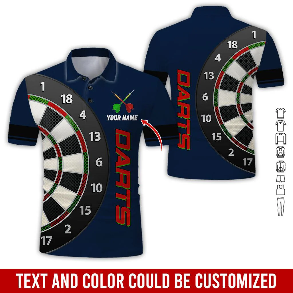 Customized Name Darts Polo Shirt, Personalized Name Darts Is My Love Polo Shirt For Men - Perfect Gift For Darts Lovers, Darts Players - Image 9