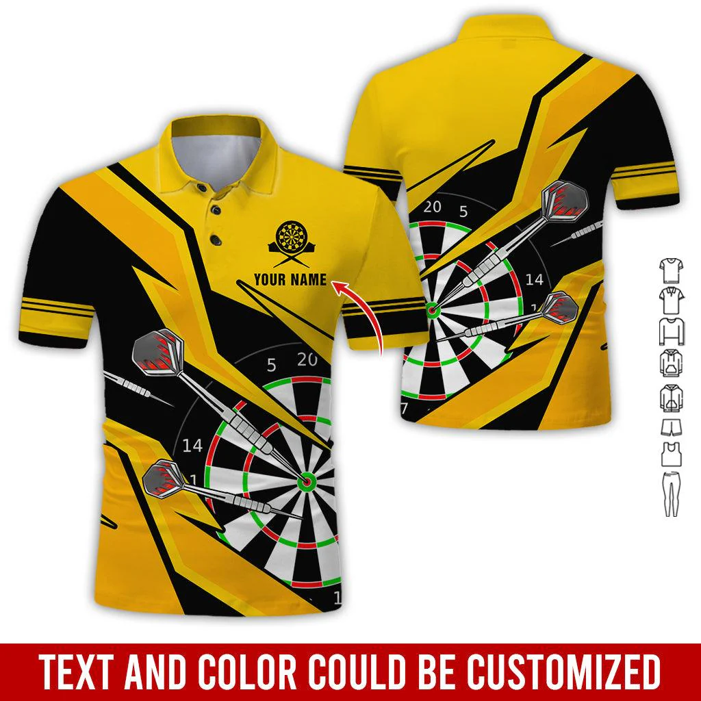 Customized Name Darts Polo Shirt, Personalized Name Darts Polo Shirt For Men - Perfect Gift For Darts Lovers, Darts Players - Image 12