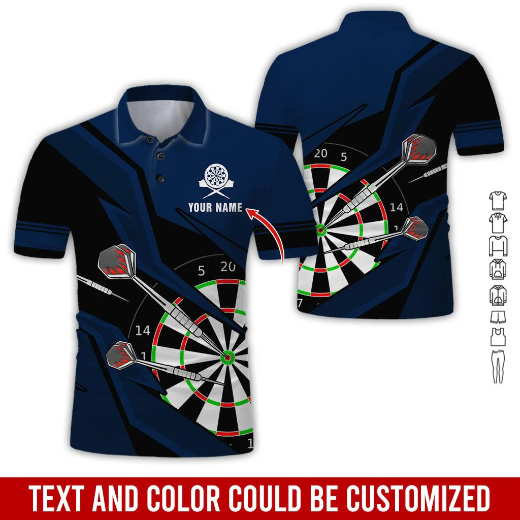 Customized Name Darts Polo Shirt, Personalized Name Darts Polo Shirt For Men - Perfect Gift For Darts Lovers, Darts Players - Image 6