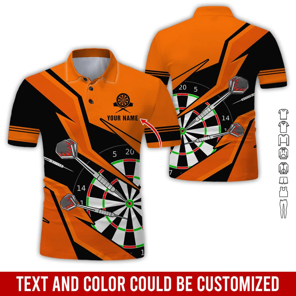 Customized Name Darts Polo Shirt, Personalized Name Darts Polo Shirt For Men - Perfect Gift For Darts Lovers, Darts Players - Image 8