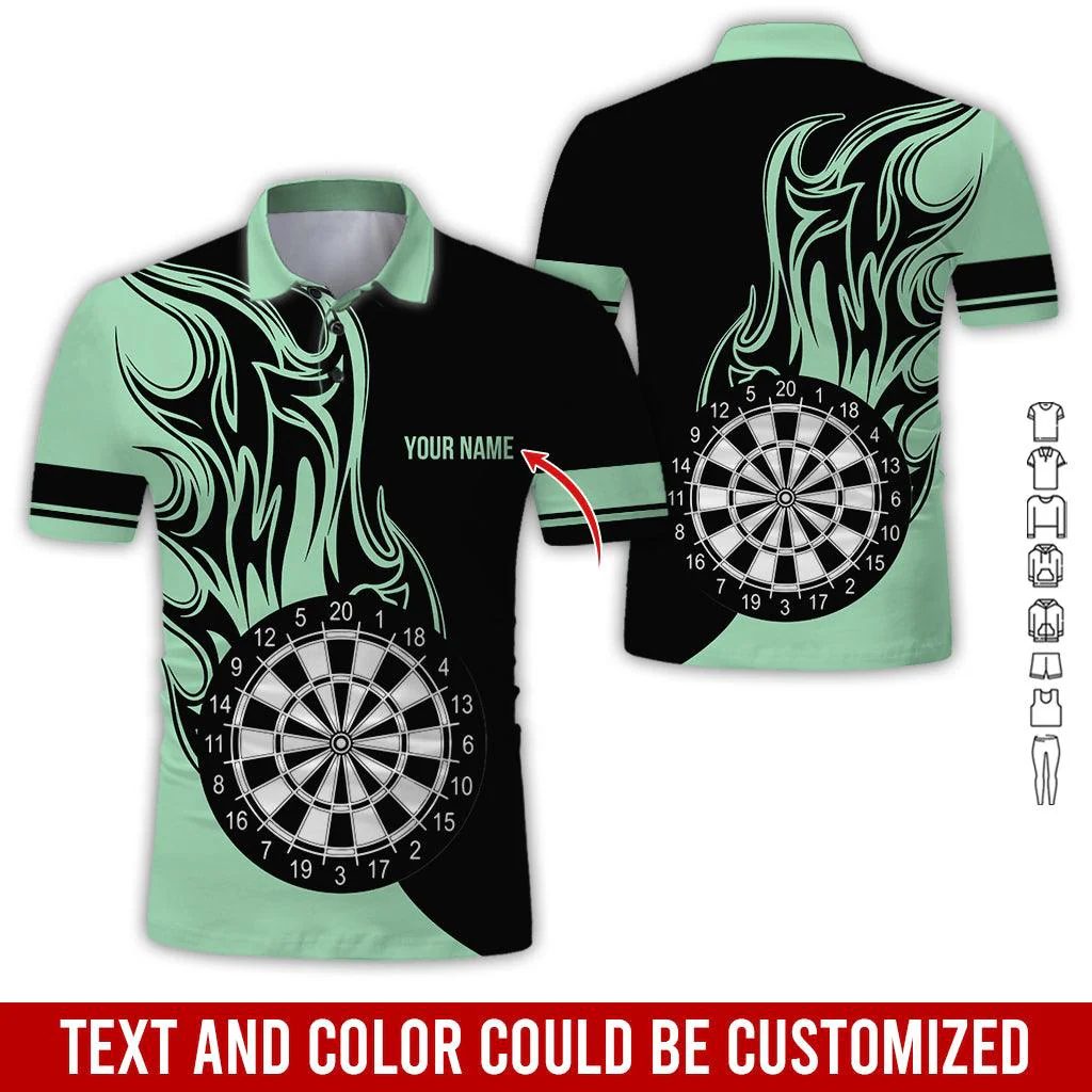 Customized Name Darts Polo Shirt, Personalized Name Darts Team Uniforms Polo Shirt For Men - Perfect Gift For Darts Lovers, Darts Players - Image 3