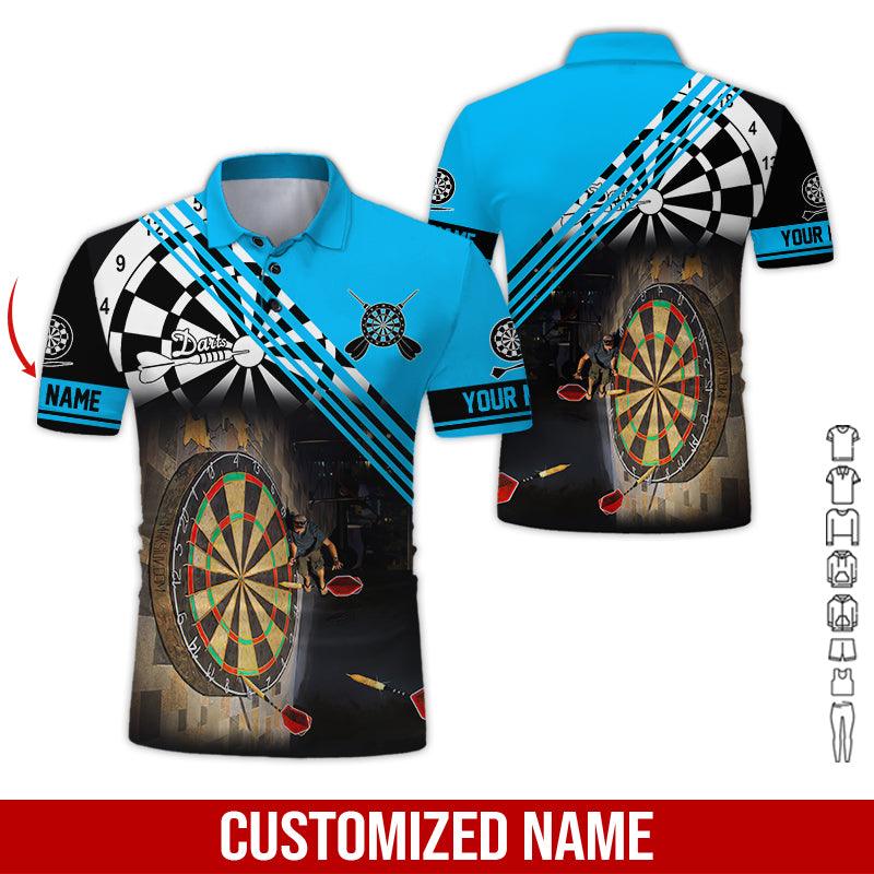 Customized Name Darts Polo Shirt, Personalized Name Love Trumpet Darts Polo Shirt For Men - Perfect Gift For Darts Lovers, Darts Players - Image 11