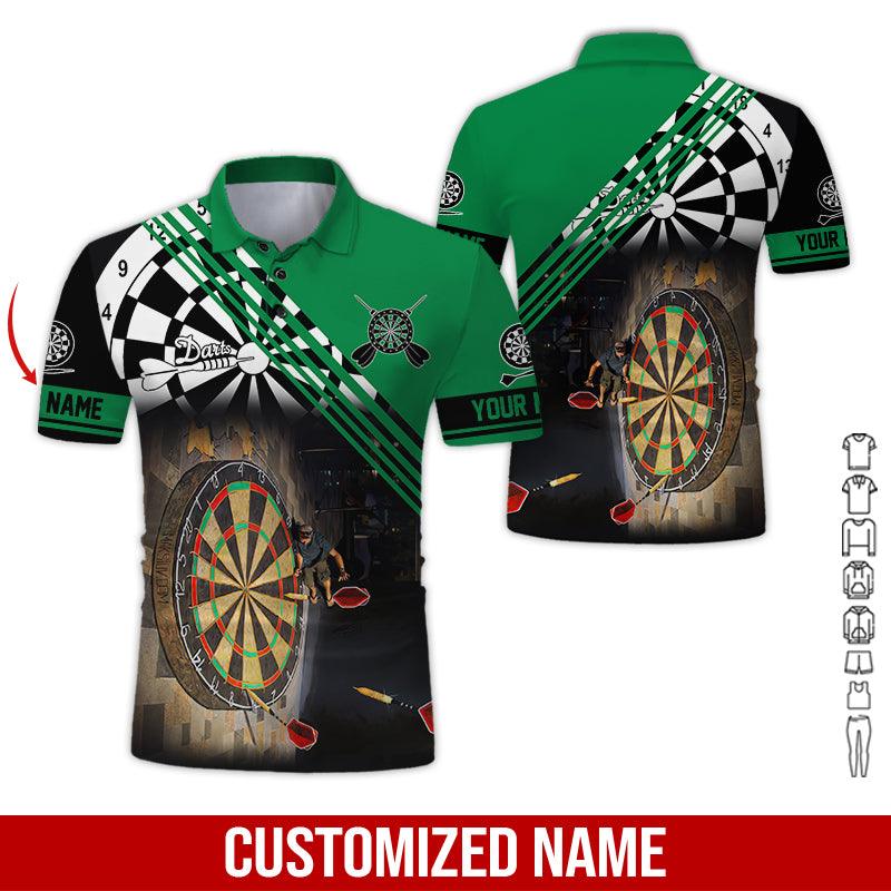 Customized Name Darts Polo Shirt, Personalized Name Love Trumpet Darts Polo Shirt For Men - Perfect Gift For Darts Lovers, Darts Players - Image 13