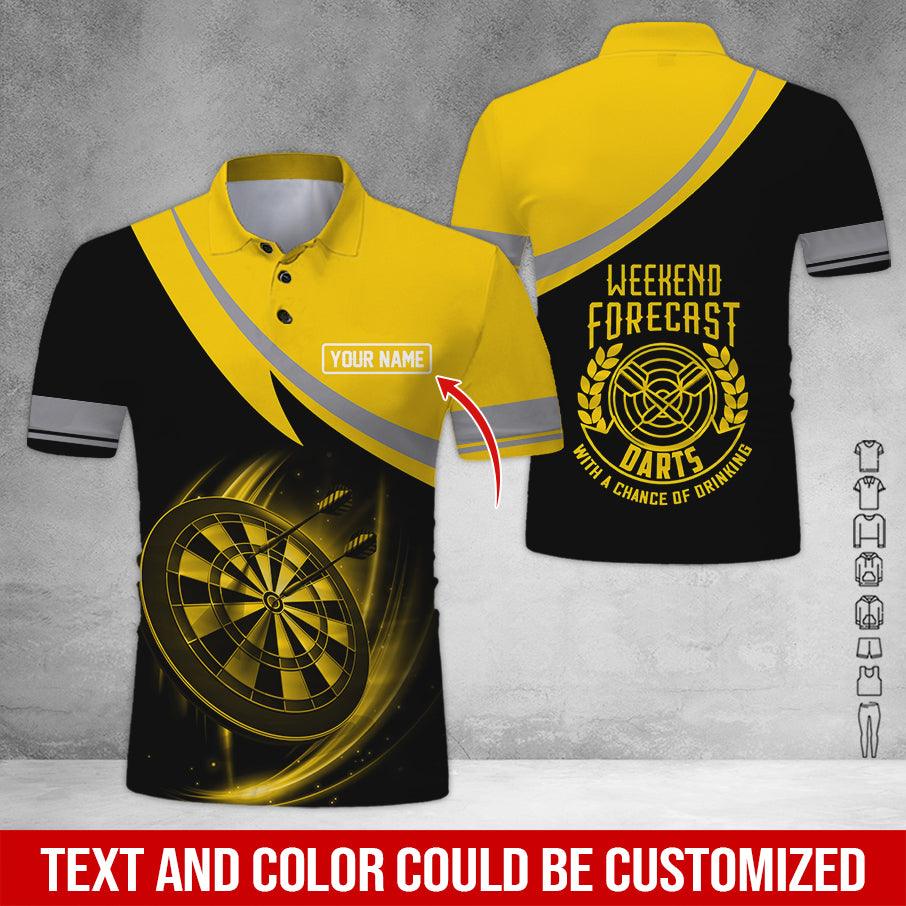 Customized Name Darts Polo Shirt, Personalized Name Weekend Forecast Darts Polo Shirt For Men - Perfect Gift For Darts Lovers, Darts Players - Image 12