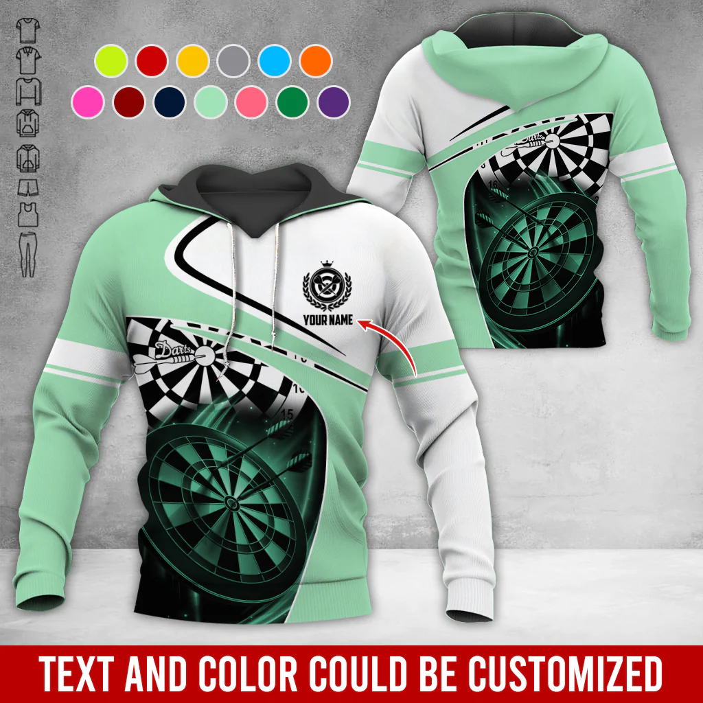 Customized Name Darts Premium Hoodie, Darts Is My Life White Hoodie, Perfect Gift For Darts Lovers, Friend, Family - Image 5