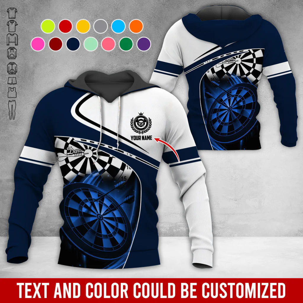 Customized Name Darts Premium Hoodie, Darts Is My Life White Hoodie, Perfect Gift For Darts Lovers, Friend, Family - Image 9