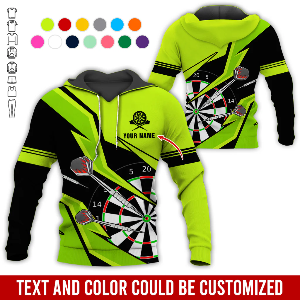 Customized Name Darts Premium Hoodie, Lightning Pattern Darts Hoodie For Men & Woman, Perfect Gift For Darts Lovers, Darts Player - Image 7