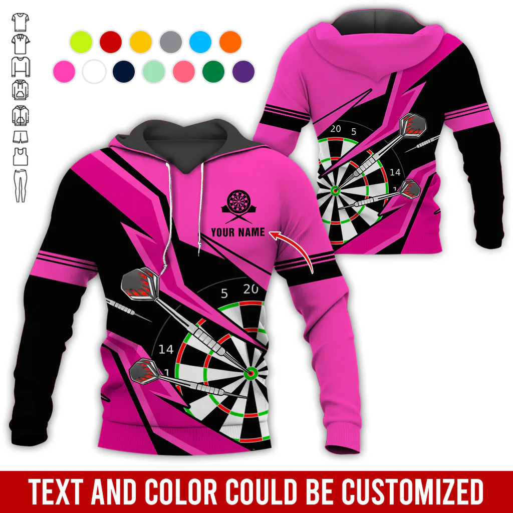 Customized Name Darts Premium Hoodie, Lightning Pattern Darts Hoodie For Men & Woman, Perfect Gift For Darts Lovers, Darts Player - Image 9