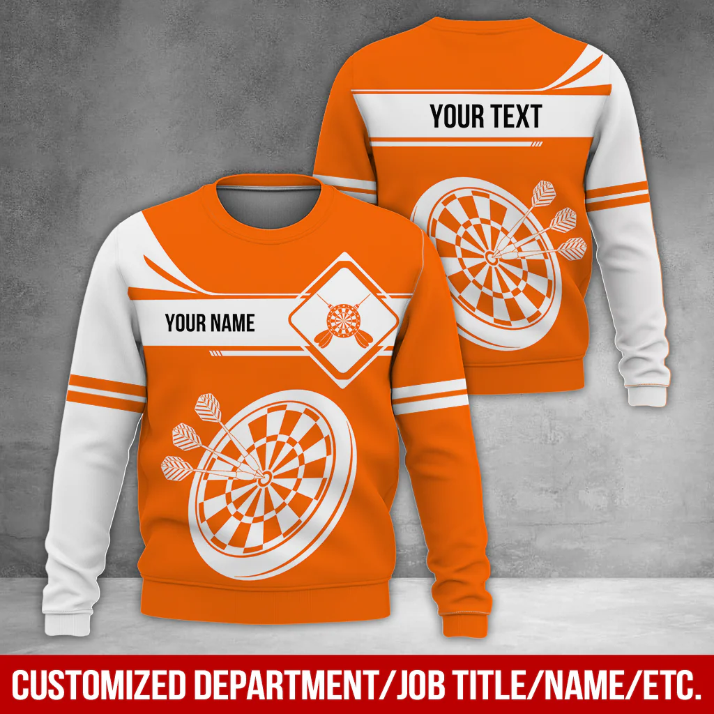 Customized Name Darts Sweatshirt, Dartboards Pattern Darts Shirts For Men & Women - Gift For Darts Lovers, Friend, Family - Image 5