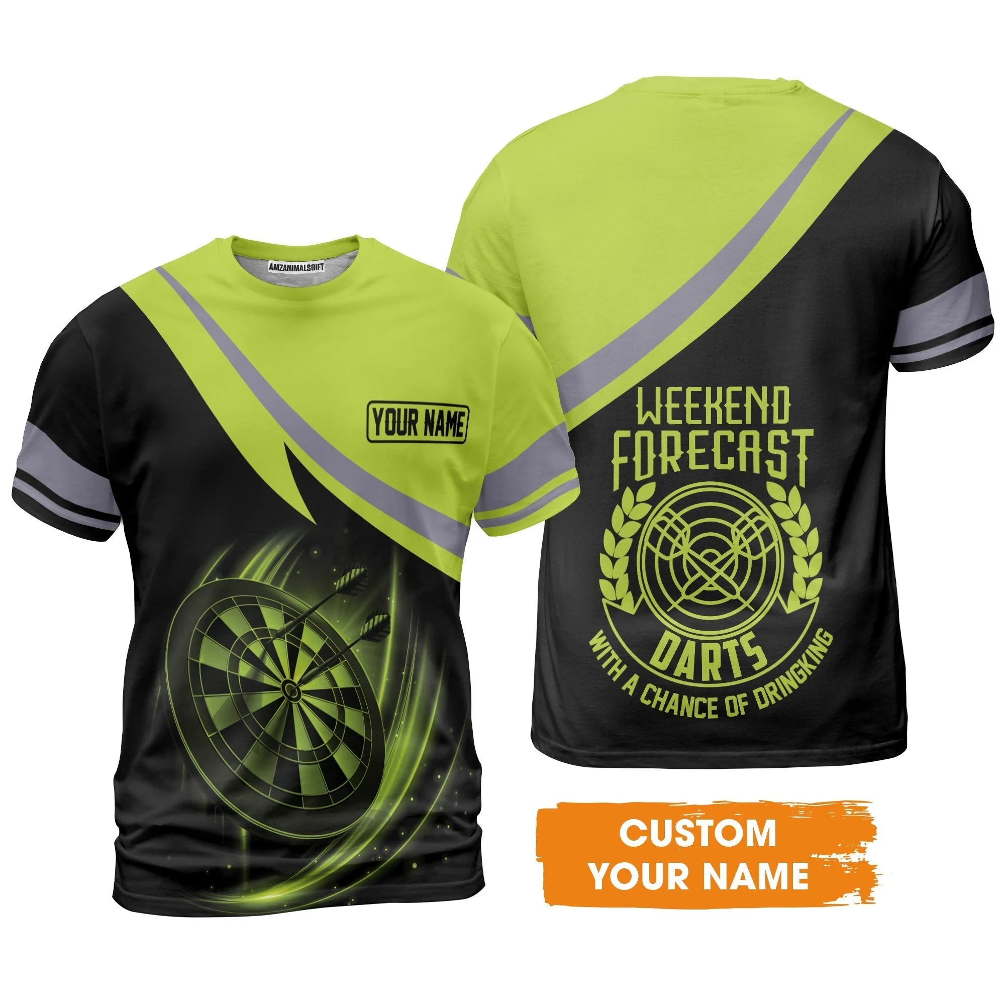 Customized Name Darts Sweatshirt, Personalized Name Weekend Forecast Darts Sweatshirt - Gift For Darts Lovers - Image 4