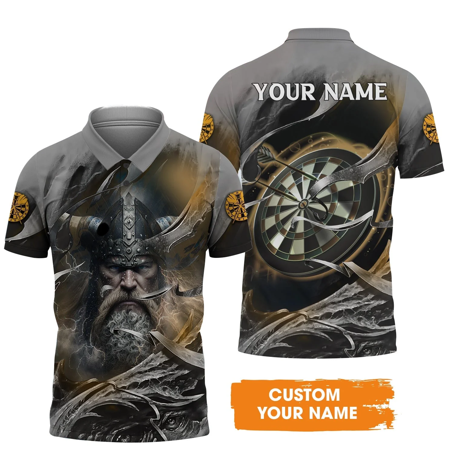 Customized Name Darts T-Shirt, Bullseye Dartboard Viking And Darts T-Shirt - Gift For Darts Players, Darts Lovers - Image 4