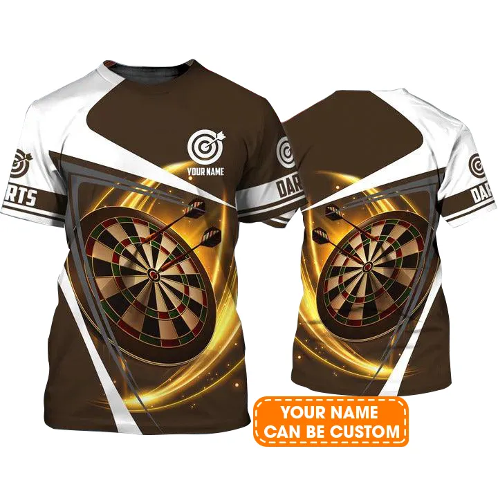 Customized Name Darts T Shirt, Darts Lighting Personalized Name Darts T Shirt For Men - Gift For Darts Lovers, Darts Team Players - Image 2