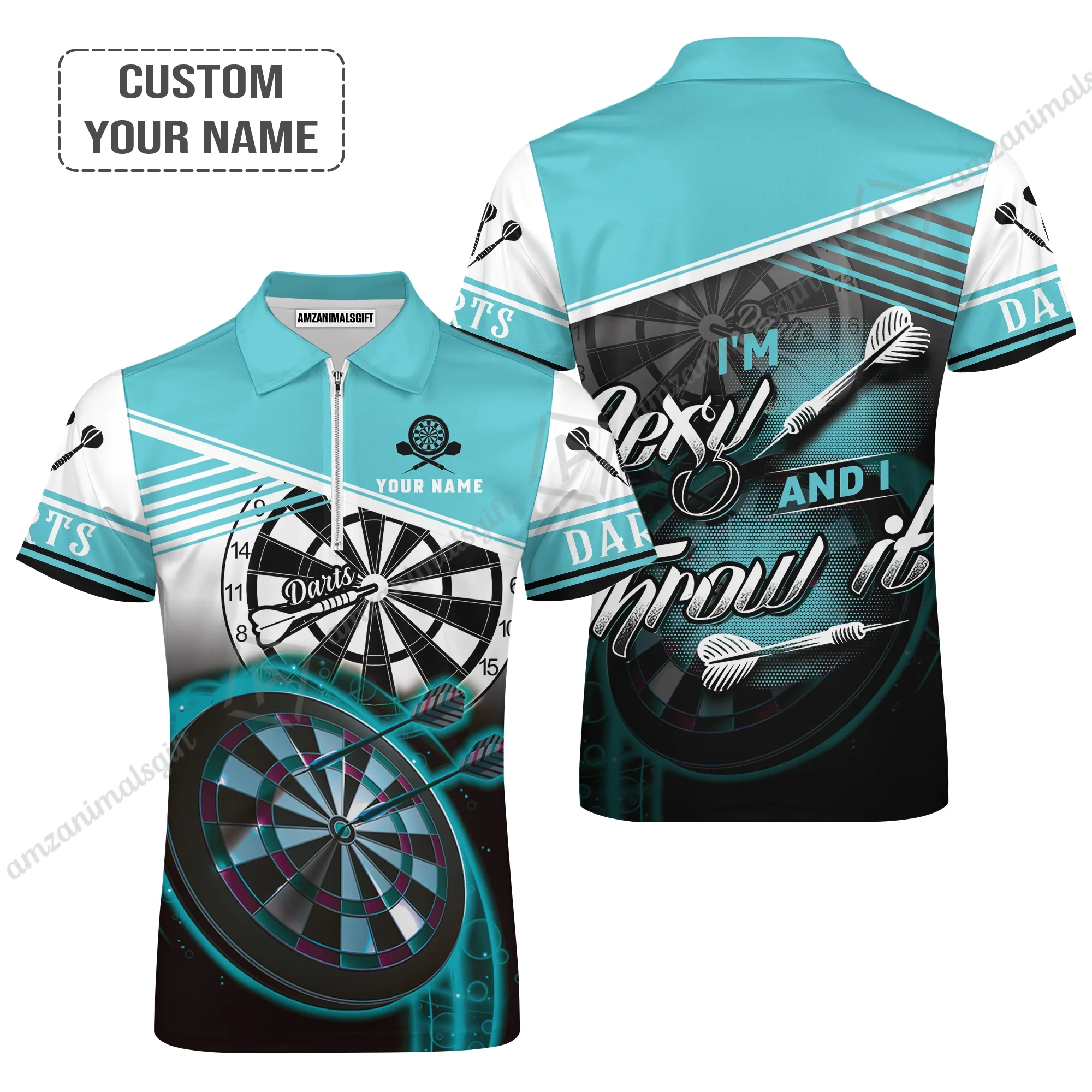 Customized Name Darts T Shirt, I'm Sexy And I Throw It Personalized T Shirt For Men - Gift For Darts Lovers, Darts Player, Dart Team - Image 6