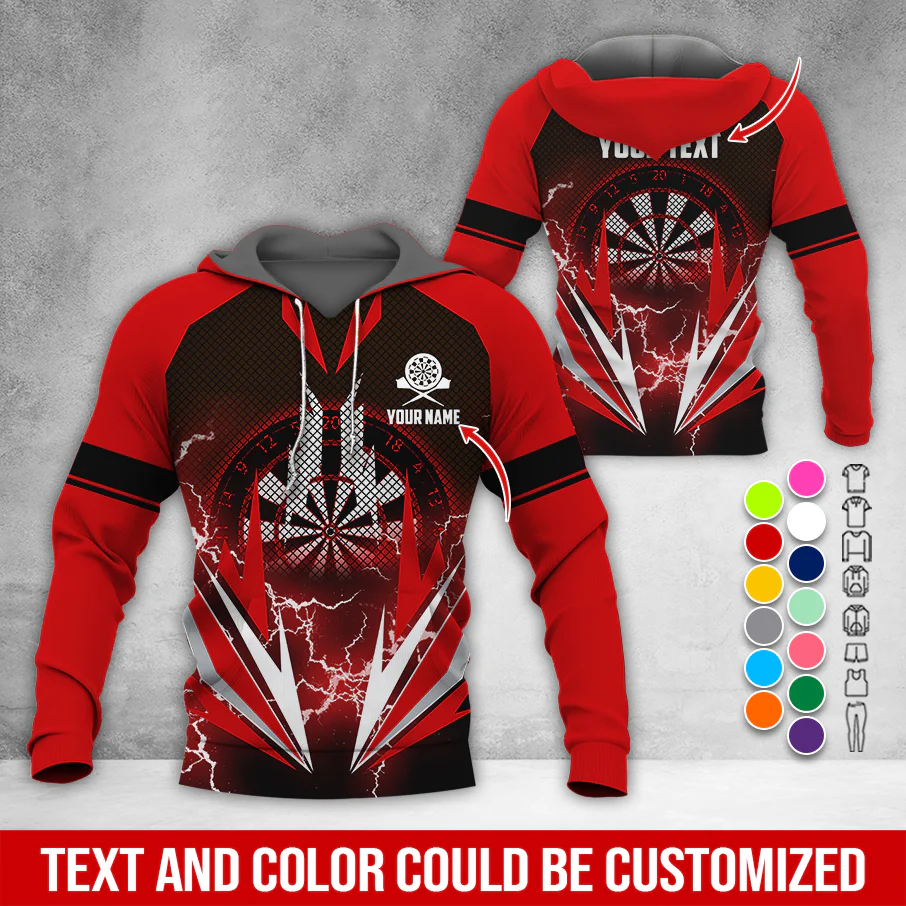 Customized Name Darts Thunder Premium Hoodie, Darts Pattern Hoodie, Perfect Gift For Darts Lovers, Friend, Family - Image 11