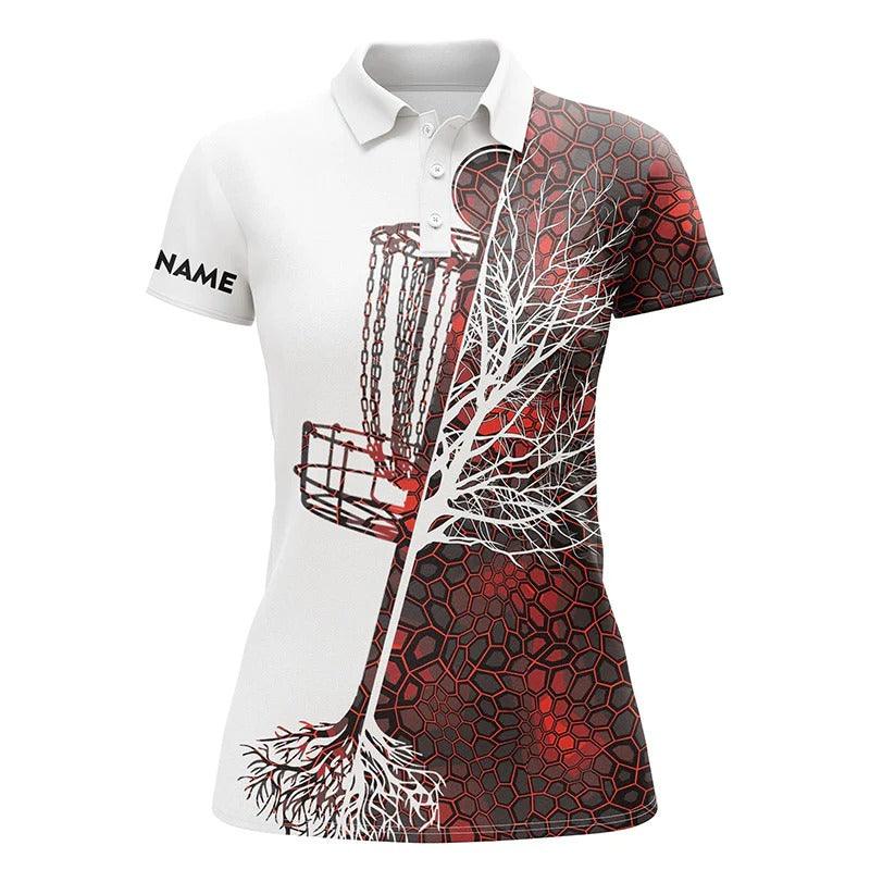 Customized Name Disc Golf Women Polo Shirts, Personalized Name Camo Disc Golf Basket Polo Shirt For Women - Perfect Gift For Ladies, Disc Golf Lovers - Image 2