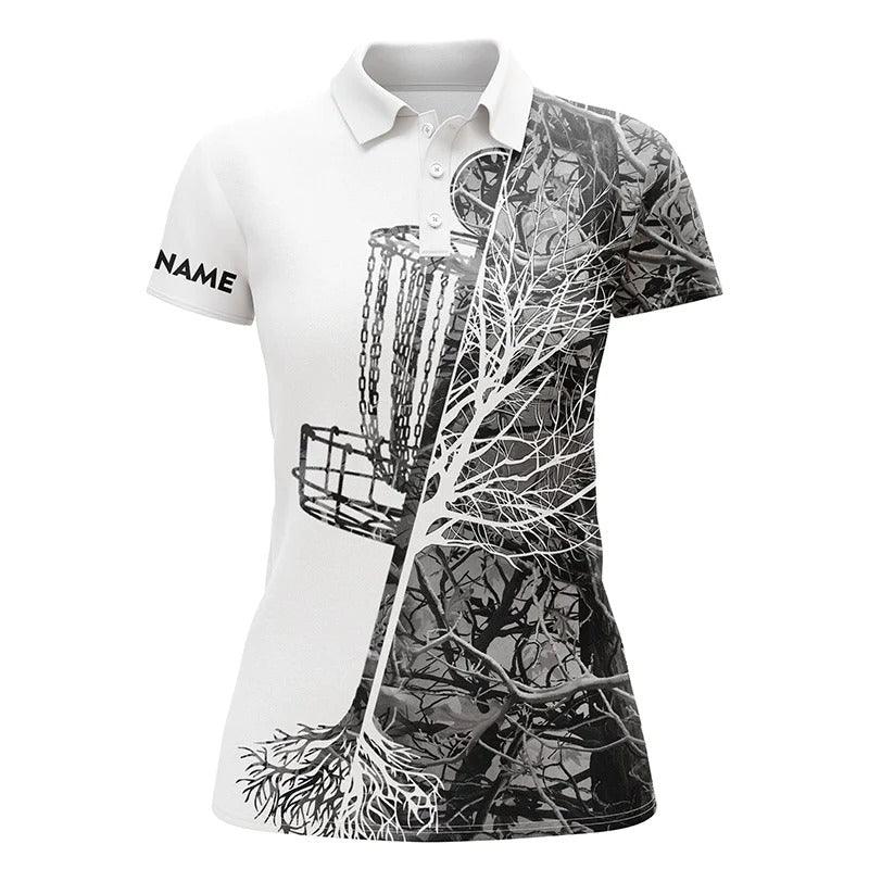 Customized Name Disc Golf Women Polo Shirts, Personalized Name Multi Color Camo Disc Golf Basket Shirts - Perfect Gift For Ladies, Disc Golf Lovers - Image 3