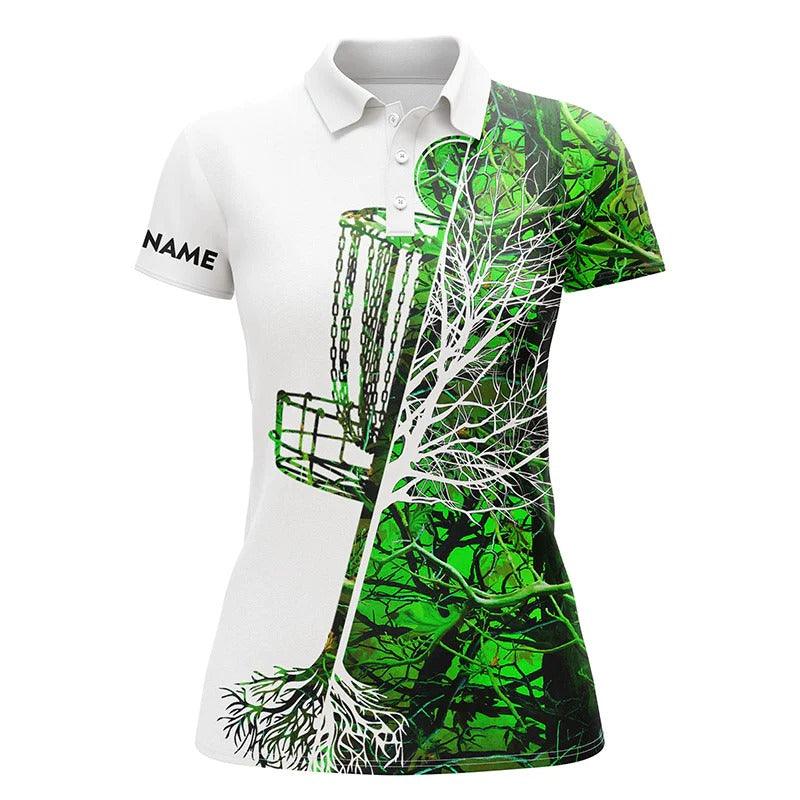 Customized Name Disc Golf Women Polo Shirts, Personalized Name Multi Color Camo Disc Golf Basket Shirts - Perfect Gift For Ladies, Disc Golf Lovers - Image 4