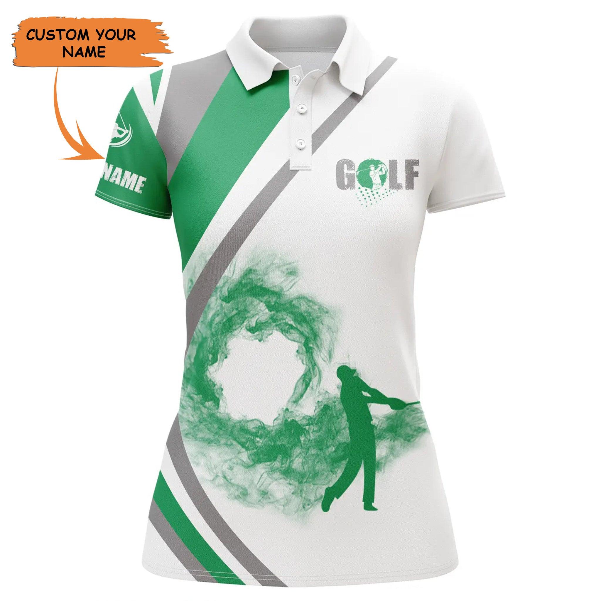 Customized Name Golf Women Polo Shirts, White Polo Shirts Personalized Unique Golfers Gift - Perfect Gift For Ladies, Golfers, Golf Lovers
