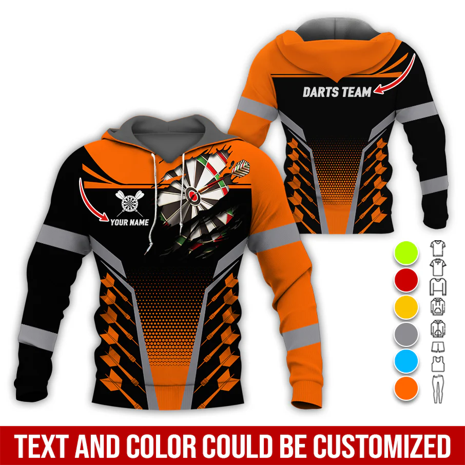 Customized Name & Team Name Darts Premium Hoodie, Personalized Hoodie For Darts Player, Perfect Gift For Darts Lovers, Friend, Family - Image 4