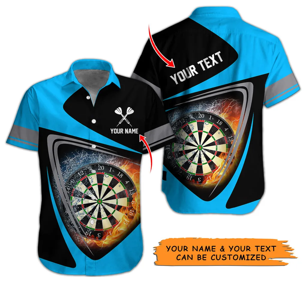 Customized Name & Text Darts Hawaiian Shirt, Darts In Flame Personalized Darts Hawaiian Shirts - Gift For Darts Lovers, Darts Players Uniforms - Image 3